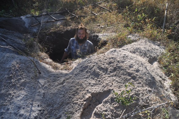 Greg digging for Caliche